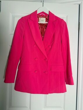 Wilfred Aritzia Hot Pink Double Breasted Blazer Size 00
